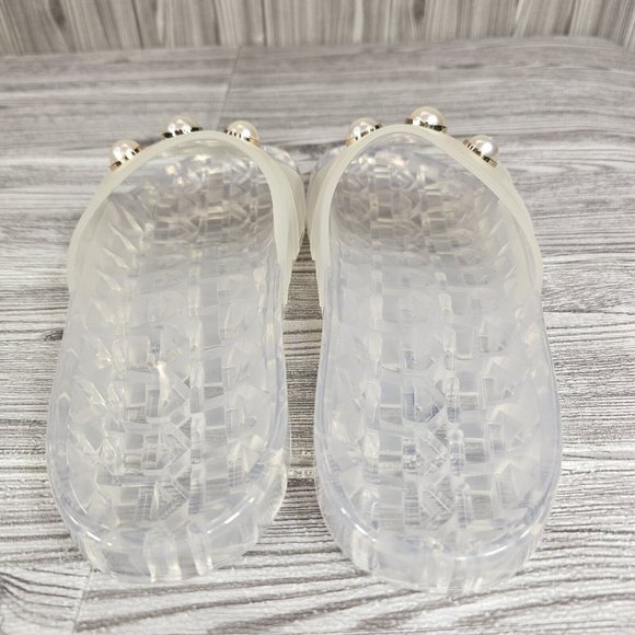 KARL LAGERFELD TulaRubberPool Slide Sandals Transparent Clear-Women's Size 7 NEW - Picture 4 of 15